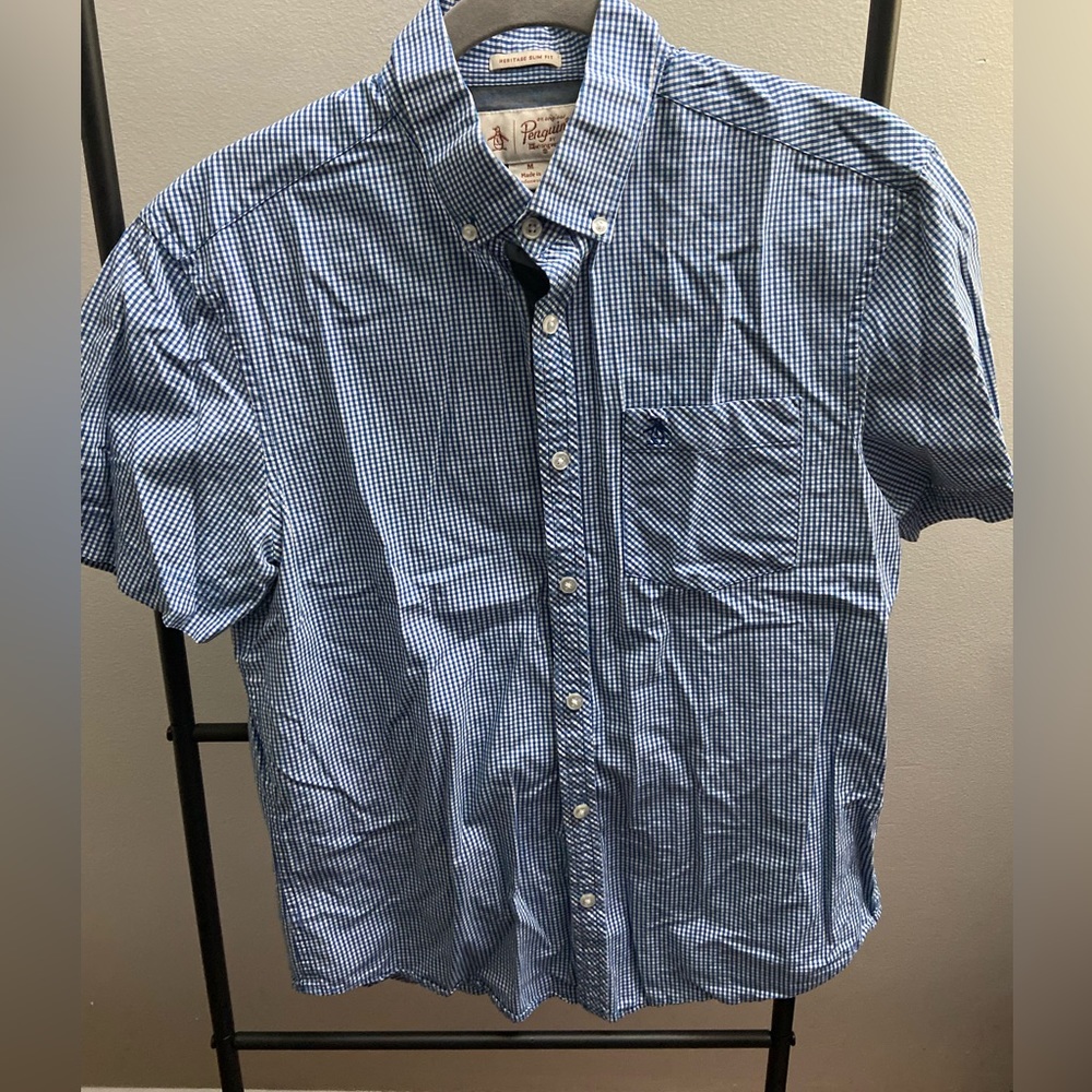 Penguin shirt sleeve button down size medium